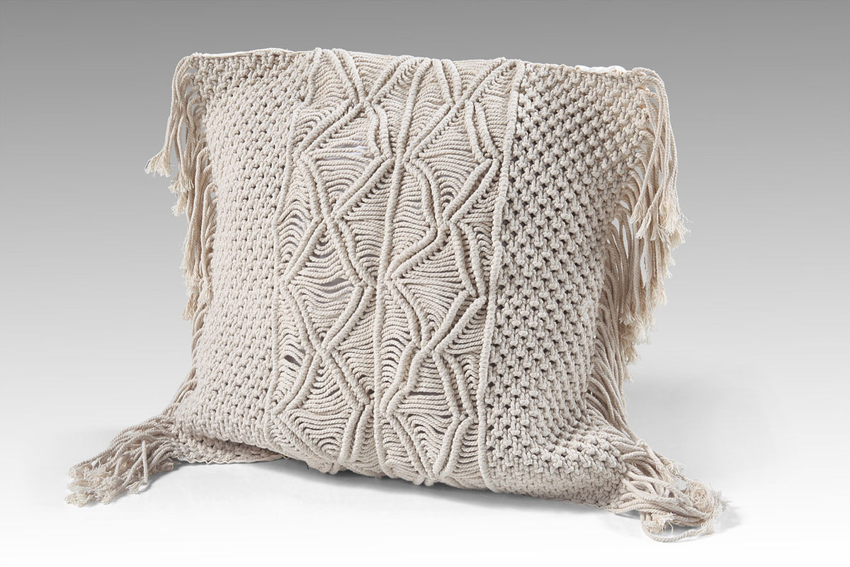 Handmade cotton pillow – the Macrame, boho decor made in Bali
