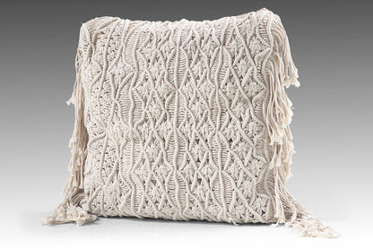 Handcrafted cotton pillow – Macrame, boho decor from BaliSouk