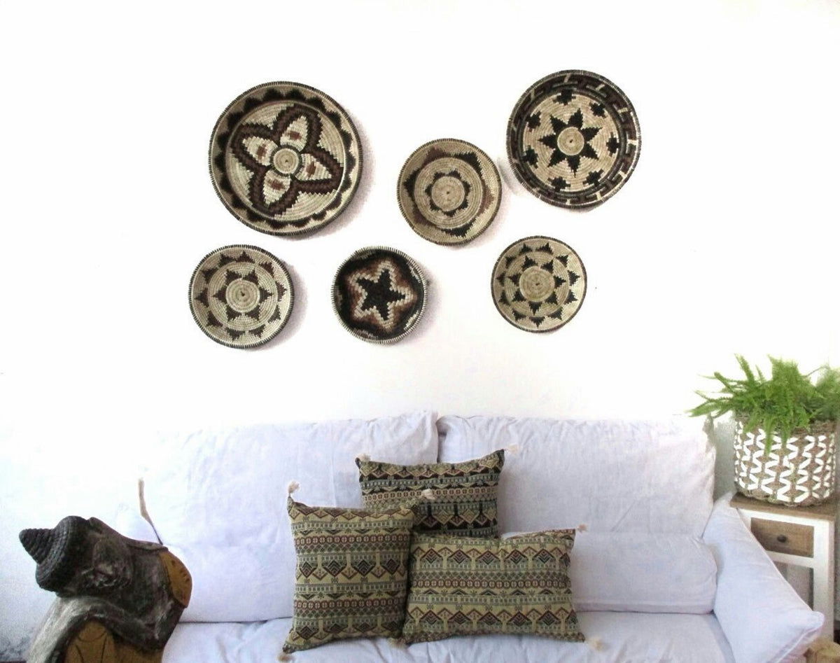 Rattan plate – Wall Deco Round Plate – boho decor handmade in Bali by BaliSouk