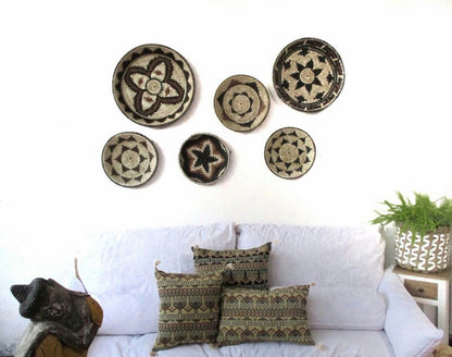 Rattan plate – Wall Deco Round Plate – boho decor handmade in Bali by BaliSouk