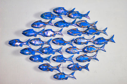 Albasia wood wall decoration Fish – boho decor, handwoven and handmade in Bali