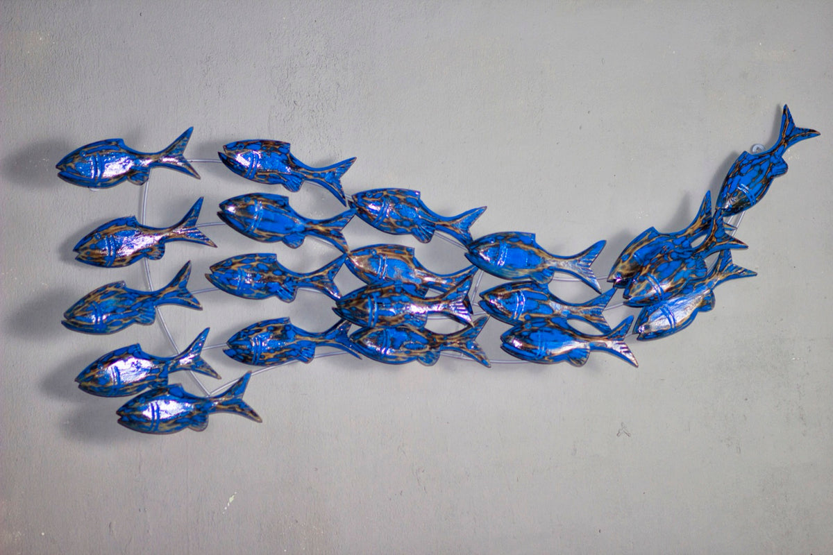 Fish wall decoration, boho decor handmade by Balinese artisans