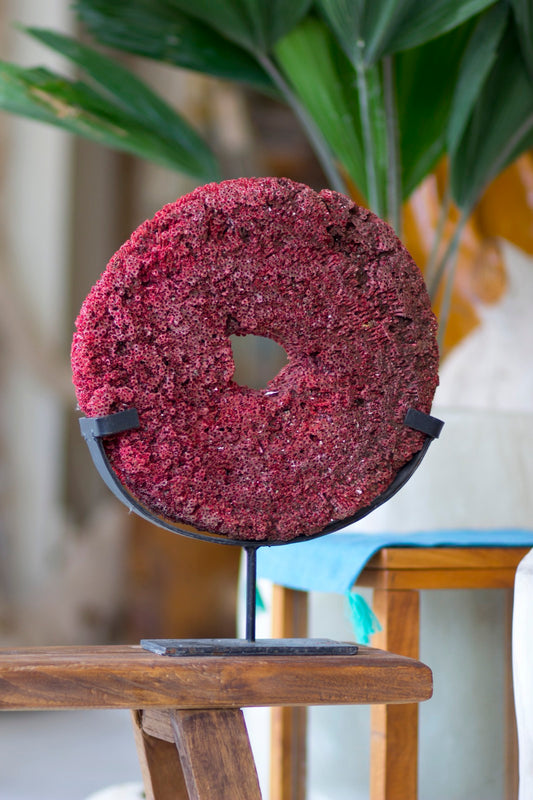 Coral decorative piece in purple, made in Bali