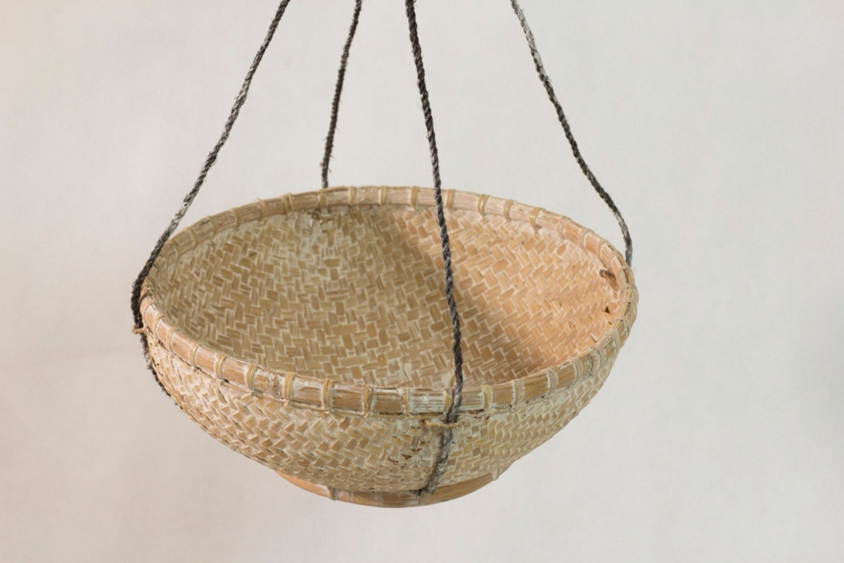 Bamboo Basket Hanging basket in natural materials – handmade boho decor from Bali