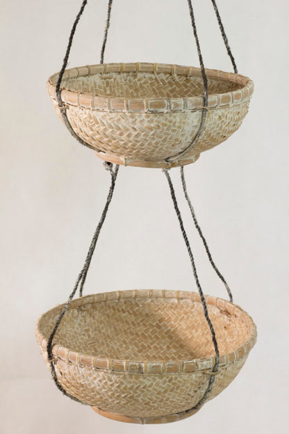 Bamboo basket Bamboo Basket Hanging – boho decor, handwoven and handmade in Bali