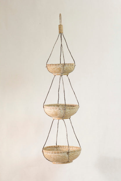Bamboo basket Bamboo Basket Hanging – boho decor, handwoven and handmade in Bali