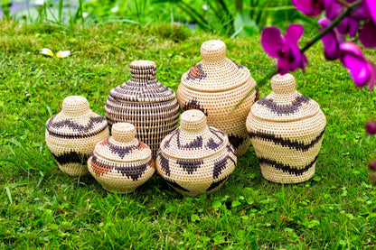 African – natural materials basket, boho decor from Bali