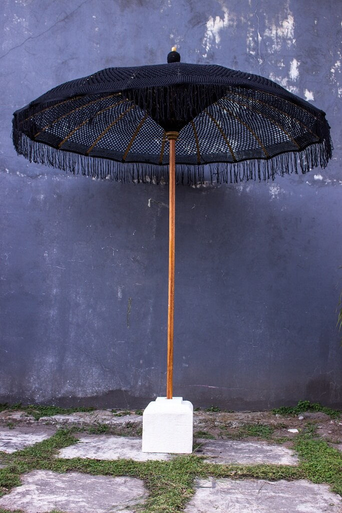 Lux Umbrella With Teak Pole And Bamboo Ribs