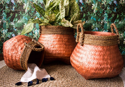 Bali Furniture – Kuno Round Basket Set Of Three