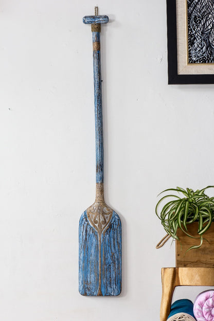 Toraja Paddle decorative piece, boho decor handmade by Balinese artisans