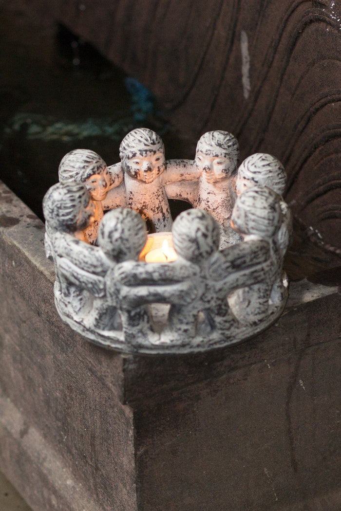Terracotta candle – Men – boho decor handmade in Bali by BaliSouk