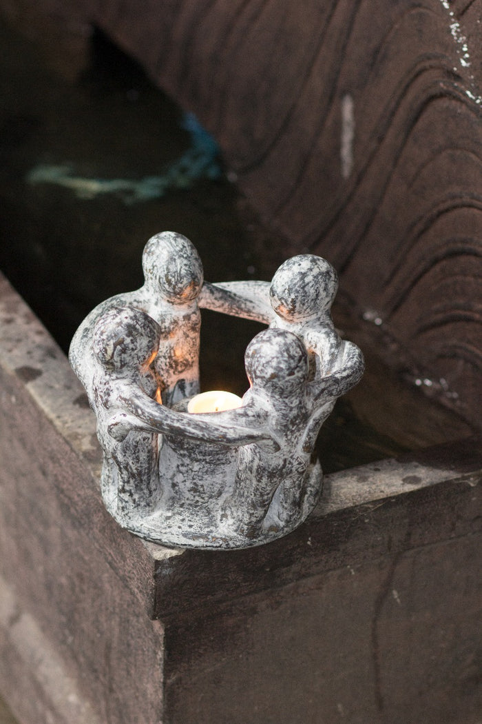 Terracotta candle Men – boho decor handcrafted in Bali by BaliSouk