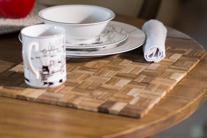 Placemat placemat in natural materials – handmade boho decor from Bali