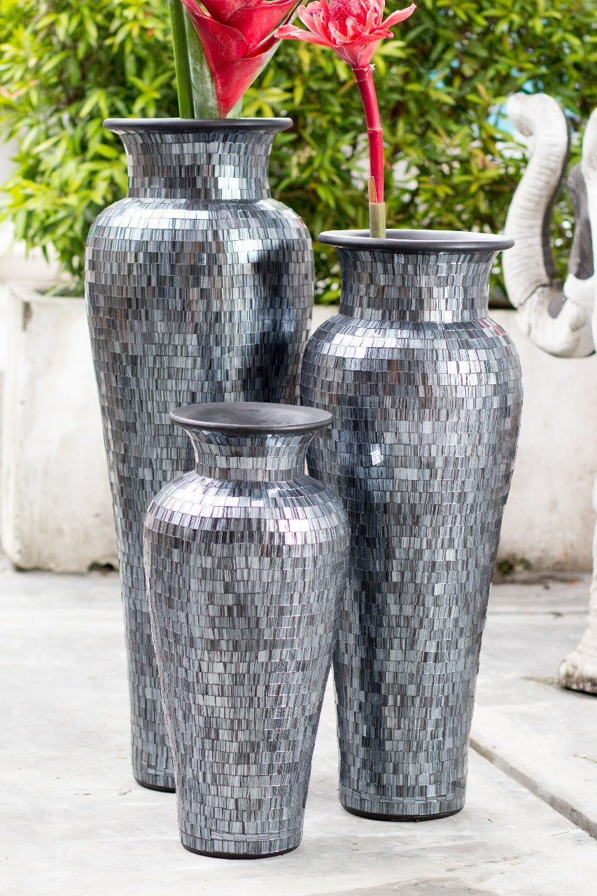 Terracotta vase – Mosaic, natural natural materials in boho style