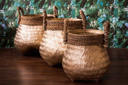 Bali Furniture – Kuno Round Basket Set Of Three