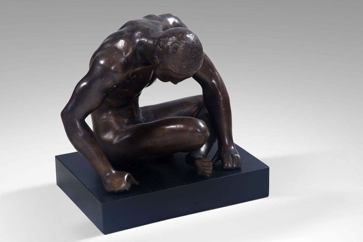 Handmade copper sculpture – the Man Torso, boho decor made in Bali