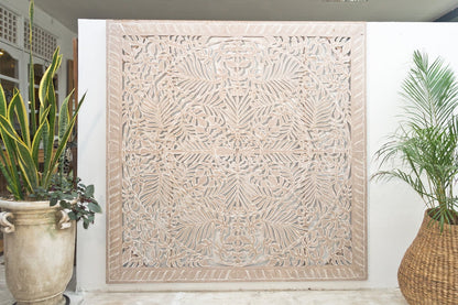 Wooden wall decoration – Bali Ornamnet Panel, natural natural materials in boho style