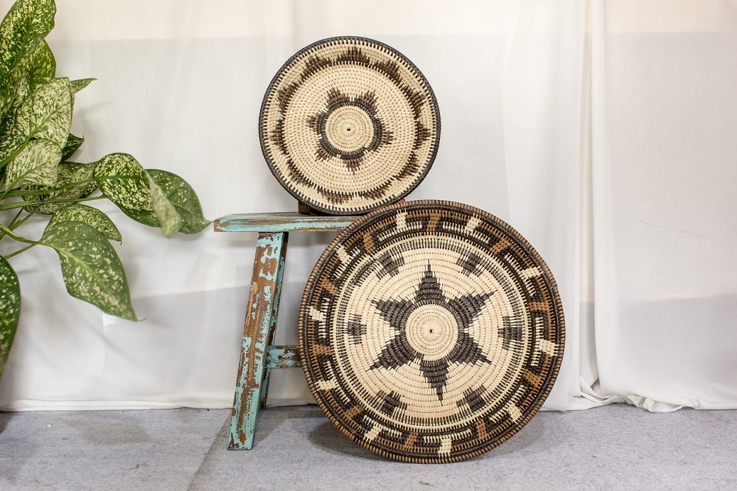 Rattan wall decoration Woven – boho decor handcrafted in Bali by BaliSouk