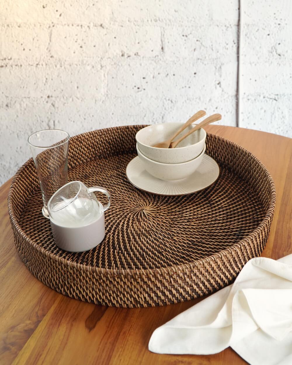 Wicker Round Tray - Medium