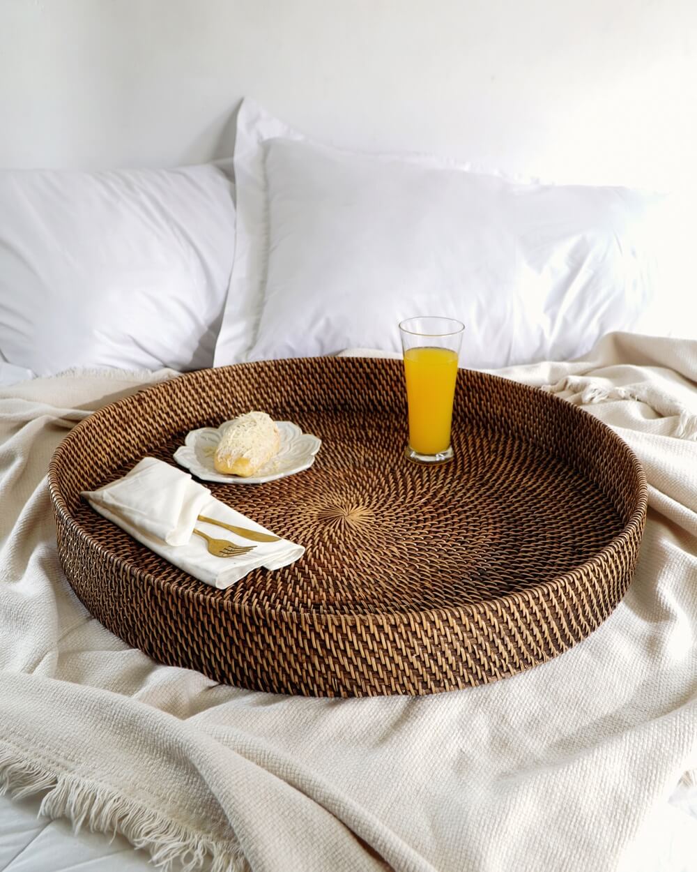 Wicker Round Tray - Medium