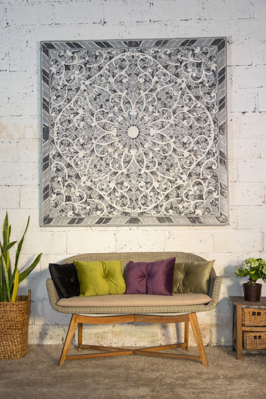 Bali Ornamnet Panel – natural materials wall decoration, boho decor from Bali