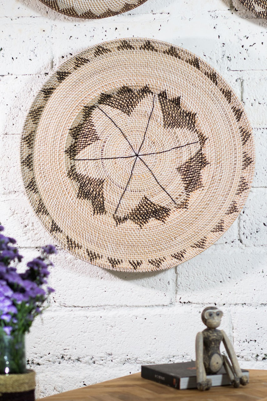 Rattan wall decoration Africana – handmade in Bali, boho style