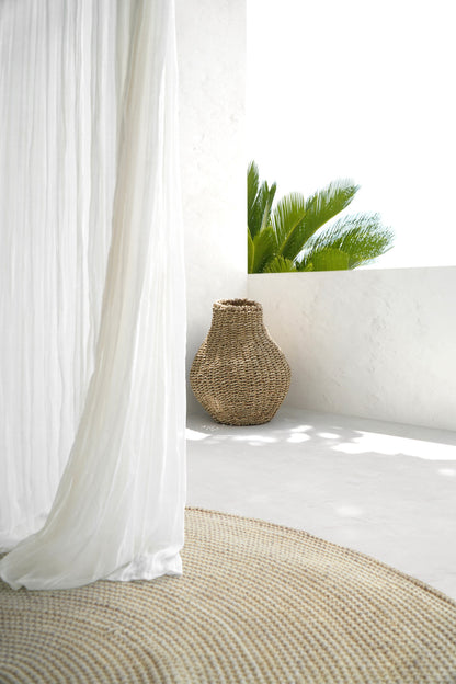 Wooden Vase Deco vase, boho decor handmade by Balinese artisans