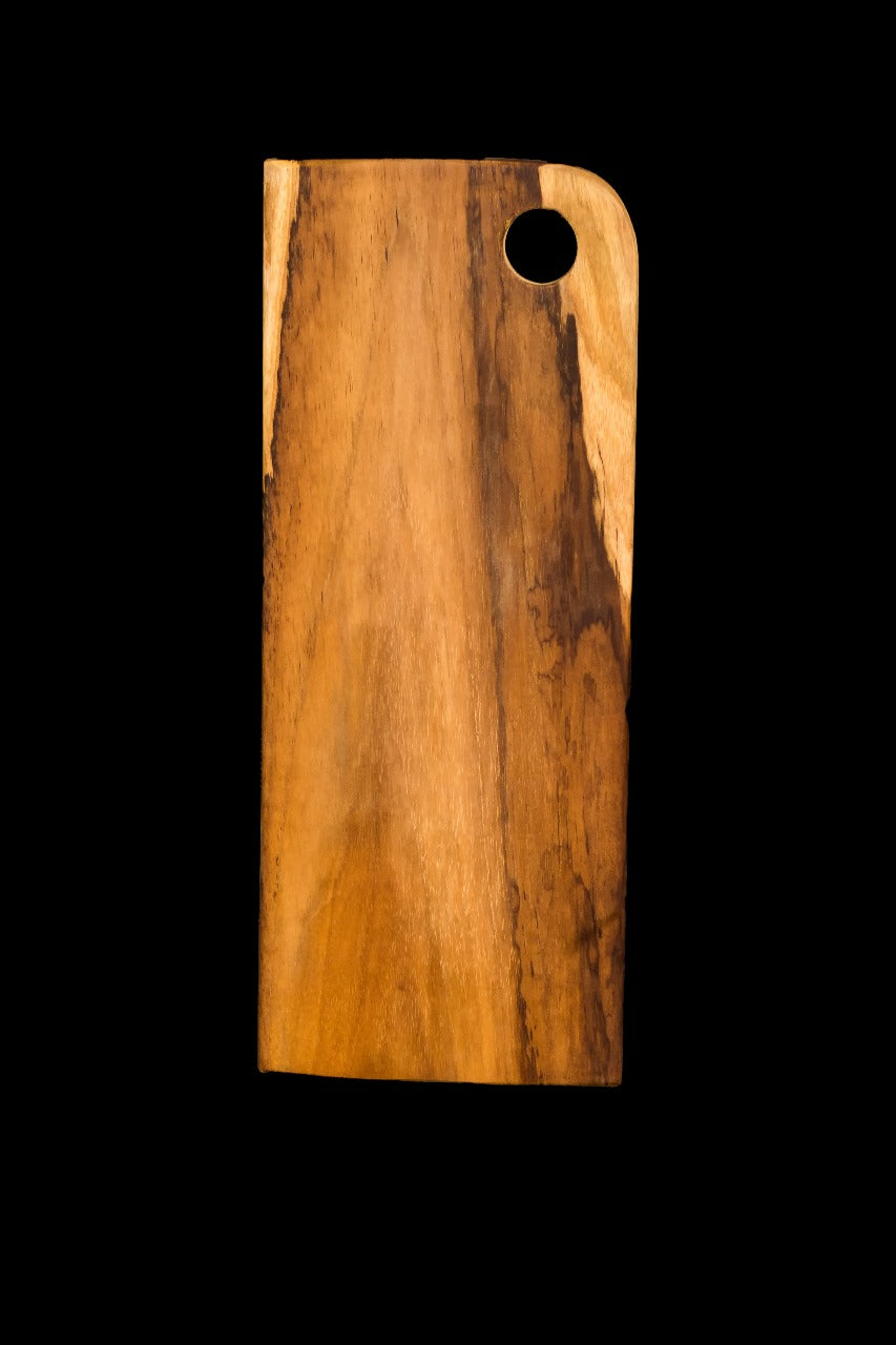 Petrified wood board Cutting – boho decor, handwoven and handmade in Bali