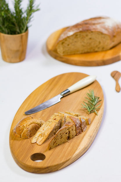 Petrified wood board – Cutting, natural natural materials in boho style