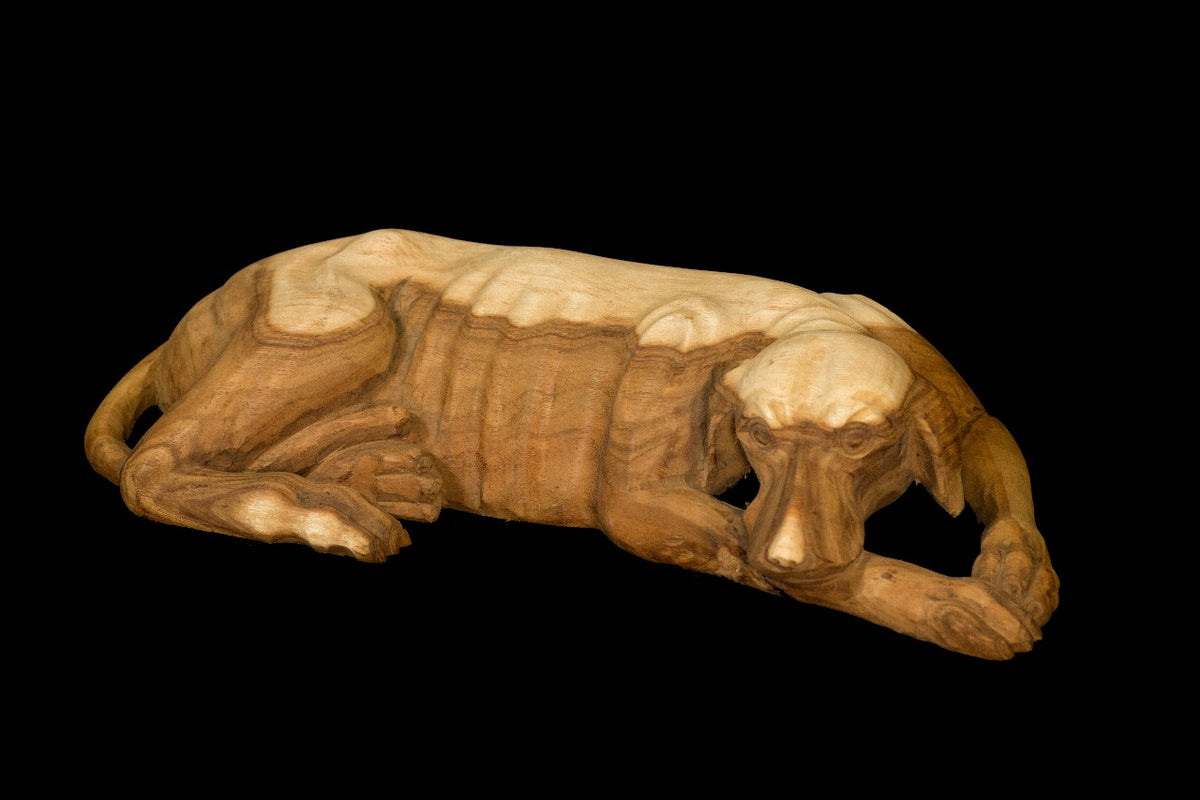 The Lazy Dog sculpture – natural materials, boho decor handmade in Bali