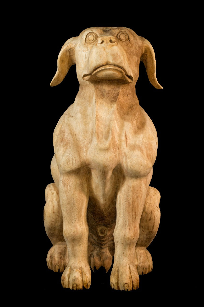 Dog Stand sculpture by BaliSouk – boho decor made in Bali