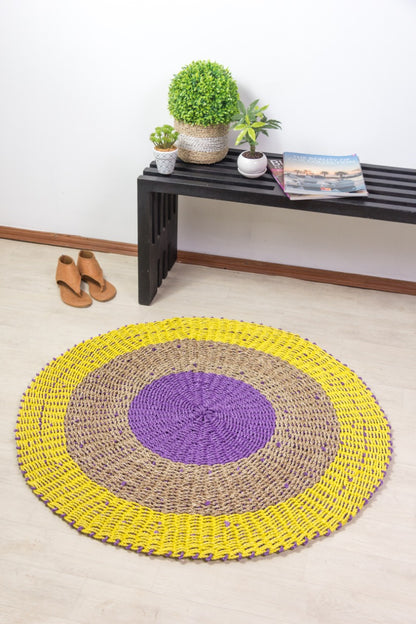 Seagrass rug Nicola – handmade in Bali, boho style