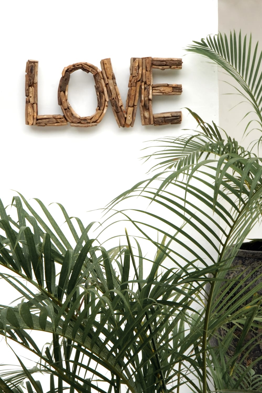 The Alphabet "Love" decorative piece – natural materials, boho decor handmade in Bali