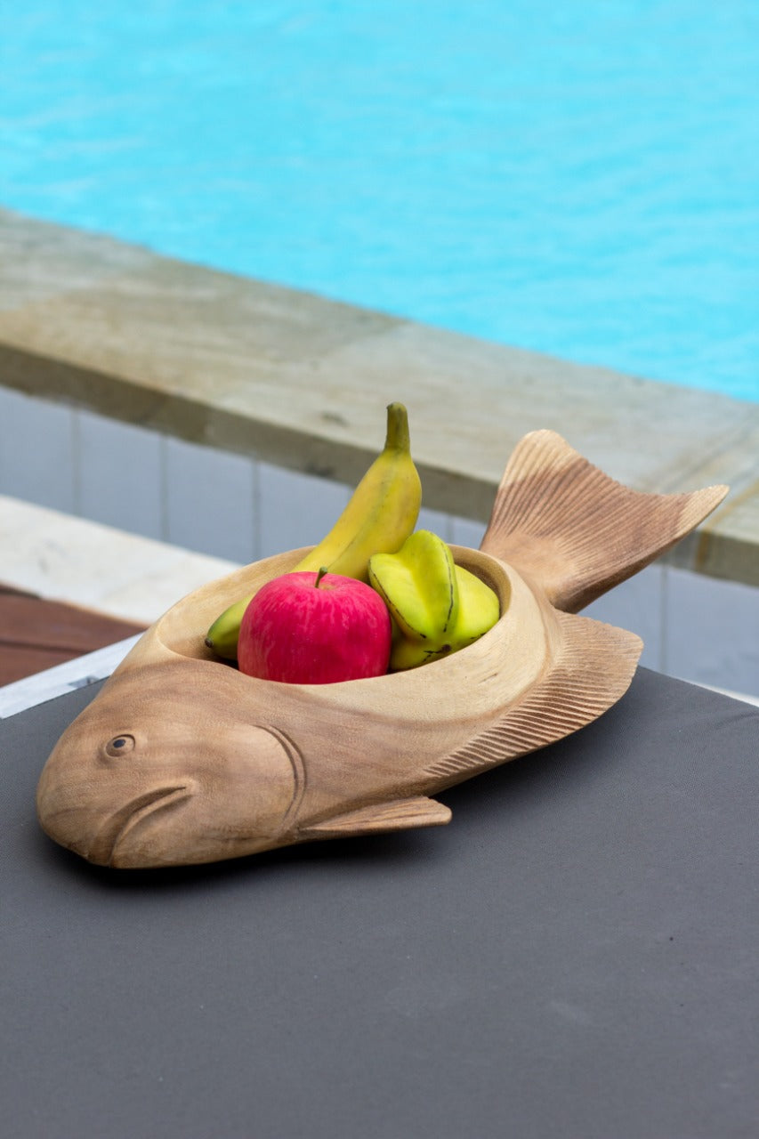Fish Bowl fish bowl in natural materials – handmade boho decor from Bali