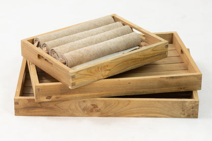 Tray Set 3 – natural materials tray, boho decor from Bali