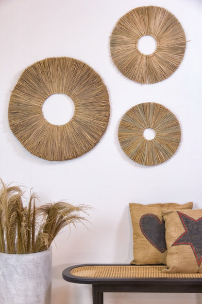 Seagrass wall decoration – Wall Deco Set 3, natural natural materials in boho style
