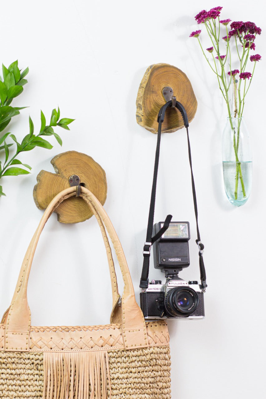 Teak wall decoration – Log Hanger – boho decor handmade in Bali by BaliSouk