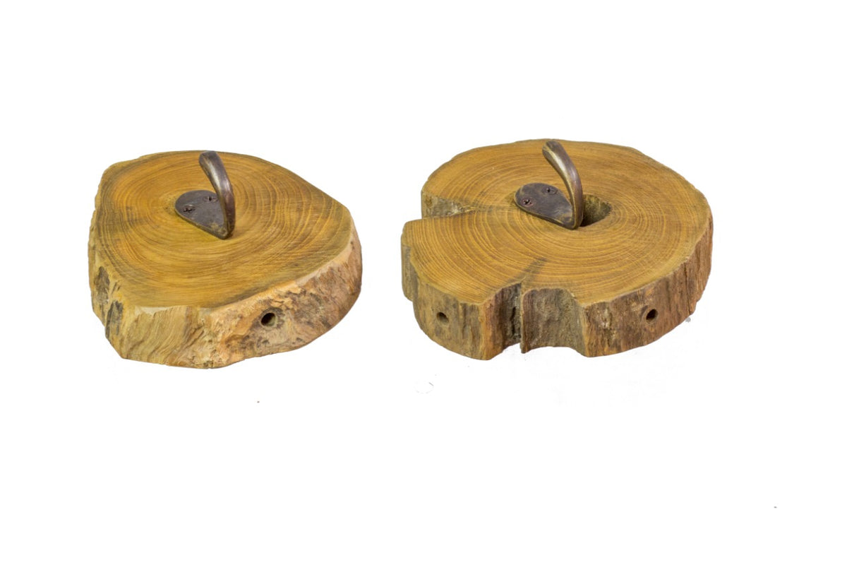 Teak wall decoration Log Hanger – handmade in Bali, boho style