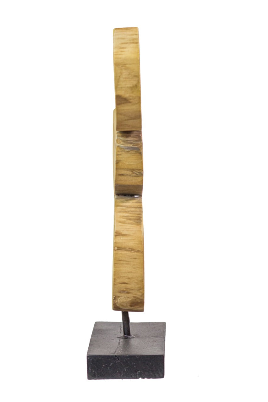 Teak decorative piece – Log Pcs Vertical, natural natural materials in boho style