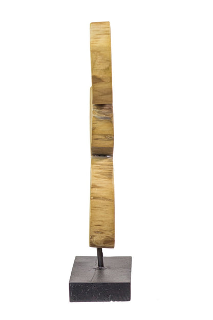 Teak decorative piece – Log Pcs Vertical, natural natural materials in boho style