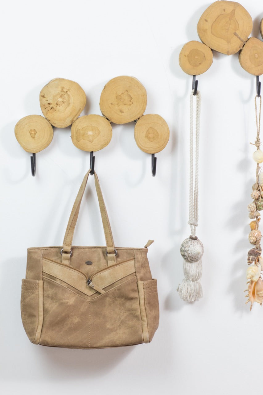 Teak wall decoration – Log Hanger – boho decor handmade in Bali by BaliSouk