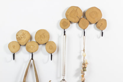 Teak wall decoration – Log Hanger, natural natural materials in boho style