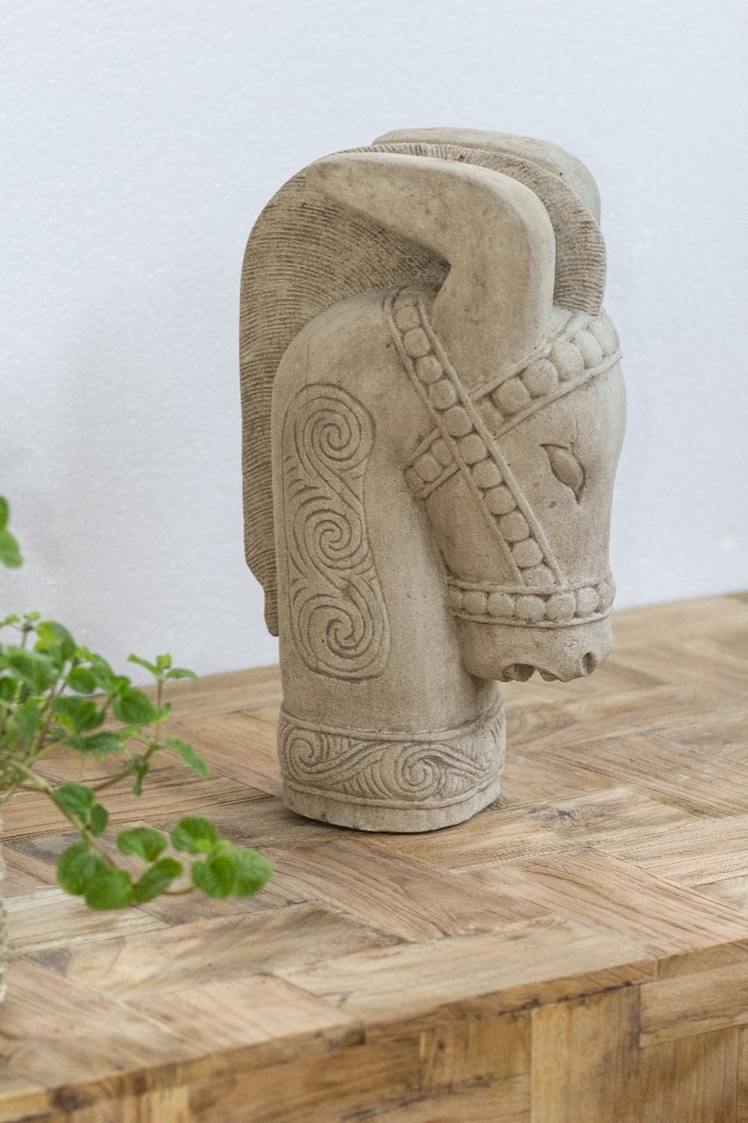 Stone sculpture Horse – boho decor handcrafted in Bali by BaliSouk