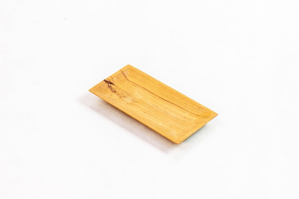 Handmade teak plate – the Long Plate, boho decor made in Bali