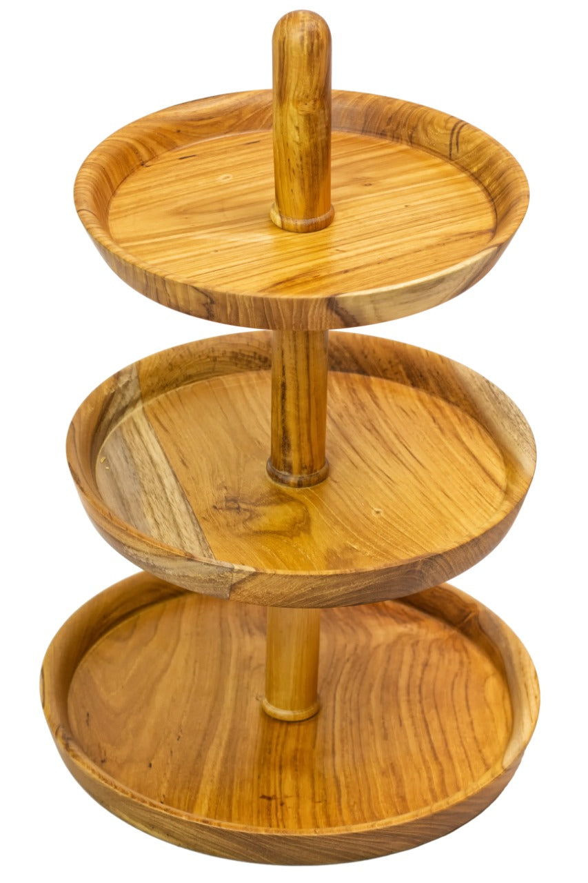 Teak water fountain – Cake 3Layers, natural natural materials in boho style