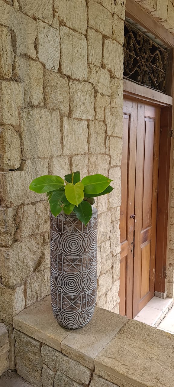 Toraja pot in natural materials – boho decor by BaliSouk