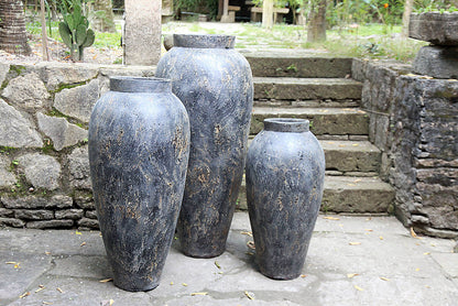 Bali Furniture – Santorini Vase Deco S/3 – The Santorini Vase Deco S/3 adds depth a