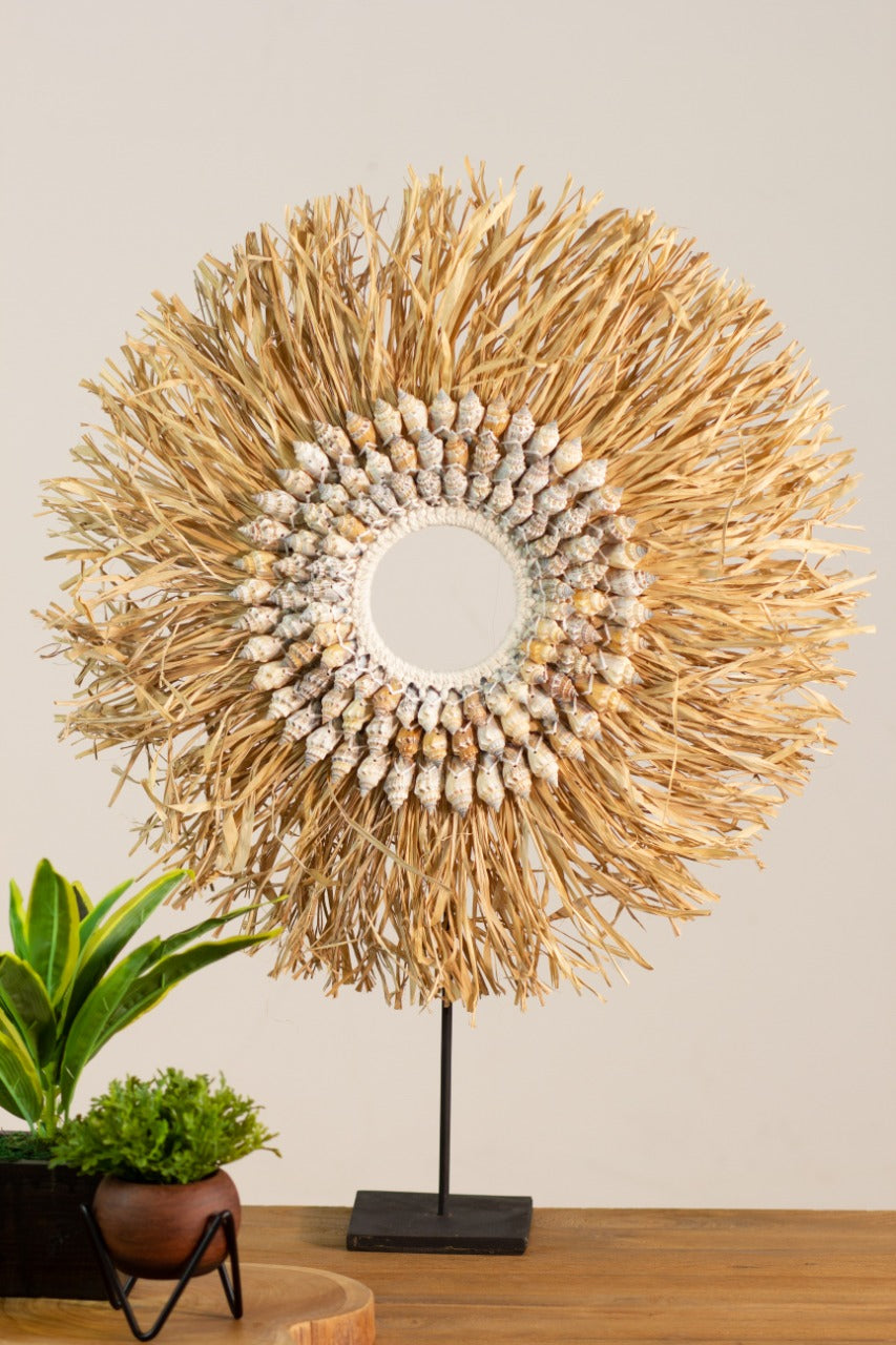 Handcrafted shell decorative piece – Africana Necklace, boho decor from BaliSouk
