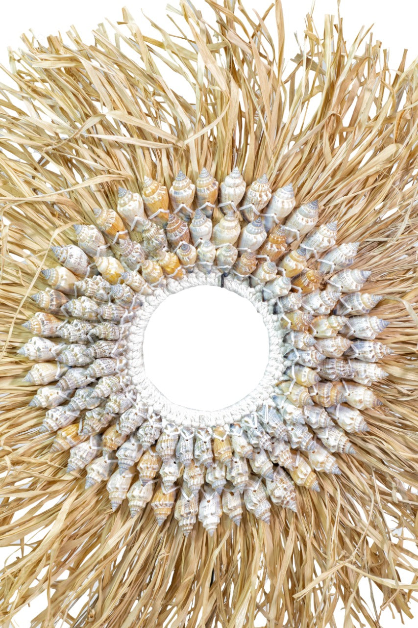 Handcrafted shell decorative piece – Africana Necklace, boho decor from BaliSouk