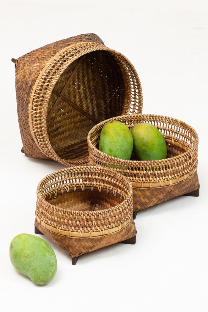 Handmade bamboo tray – the Andong, boho decor made in Bali